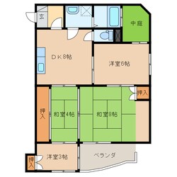 日比野マンションの物件間取画像